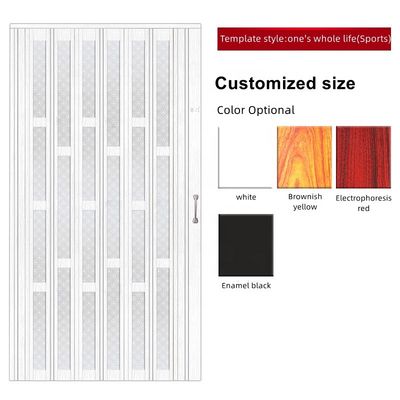 Dirt Resistance PVC Accordion Doors Heat Insulation PVC Balcony Doors