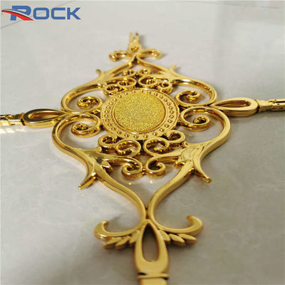 Golden 5*8 georgian glazing bars with flower decoration for glass door accessories